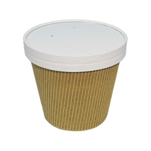 Kraft Ripple Soup/Pasta Container 16oz With Paper Lid