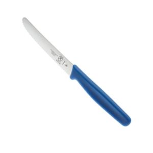 Barfly Utility Knife Rounded Tip, Wavy Edge, Blue 4.3inch / 11cm