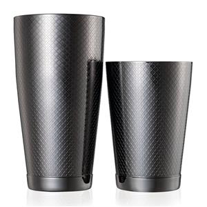 Barfly Diamond Lattice Shaker/Tin Set Black 29 & 18oz / 824 & 511.5ml
