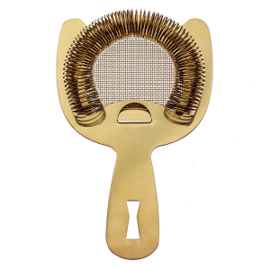 Barfly Fine Mesh Spring Bar Strainer Gold Plated
