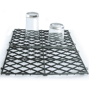 Glass Stacking Mats Black Pack of 10