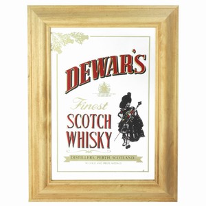 Dewar39s Scotch Whisky Bar Mirror Pine Frame