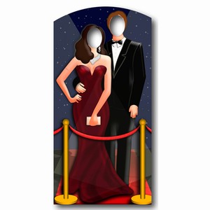 Red Carpet Stand-In Cardboard Cut Out