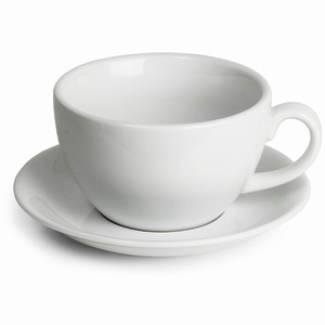Royal Genware Bowl Cups and Saucers 12oz 340ml Pack of 6