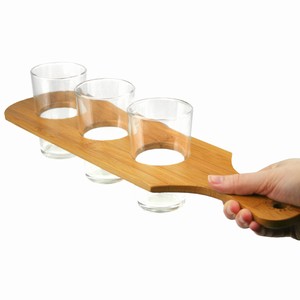 BeerBat Drinks Paddle with 6 Conique Third of a Pint Glasses LCE