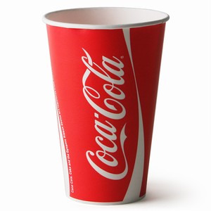 Coca Cola Paper Cups 12oz 340ml Sleeve of 100