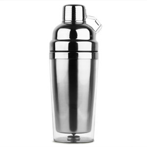 Stainless Steel Double Wall Cocktail Shaker 16oz Clear