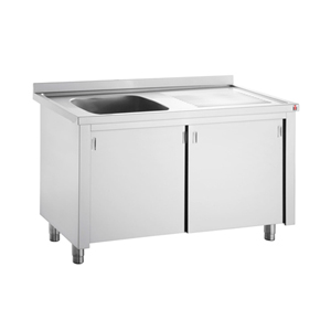 Inomak Stainless Steel Sink on Cupboard LK5111L - Single Bowl, Right Hand Drainer
