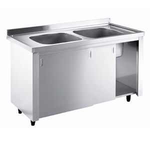 Inomak Stainless Steel Sink on Cupboard LK5142C - Double Bowl, No Drainer