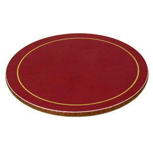 Melamine Round Coasters Red Pack of 10
