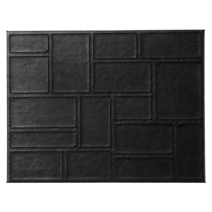 Inspire Black Patchwork Faux Leather Placemats Set of 4