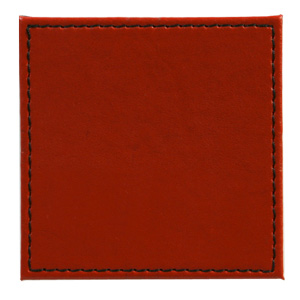 Inspire Reversible Black/Red Faux Leather Coasters
