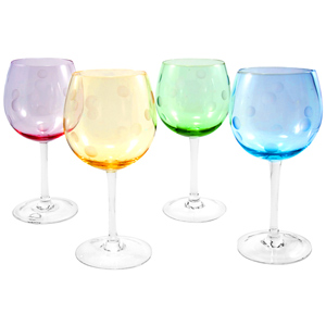 Polka Dot Wine Glasses 22.9oz / 650ml