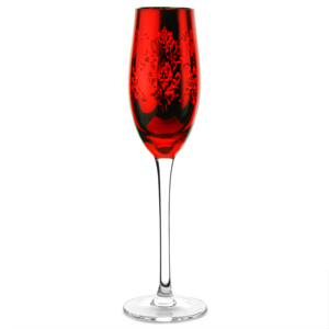 Brocade Champagne Flutes Red 7oz 200ml Pack of 2