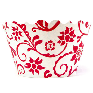 Swift Hannah Cupcake Wrappers Red and White Pack of 12