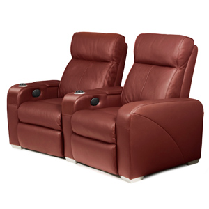 Premiere Home Cinema Seating - 2 Seater Burgundy