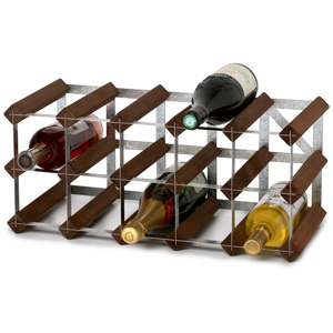 Traditional Self Assembly 15 Bottle Wine Rack
