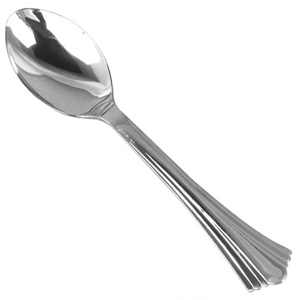 Plastic Spoons Silver