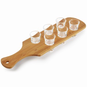 Drinks Paddle Board 6 Shot with 6 Hot Shot Glasses LCE