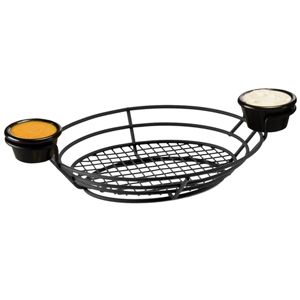 Wire Basket Oval with Ramekins