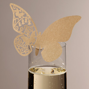 Something in the Air Butterfly Place Cards Gold