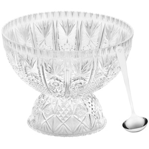 Crystalware Punch Bowl and Ladle Set