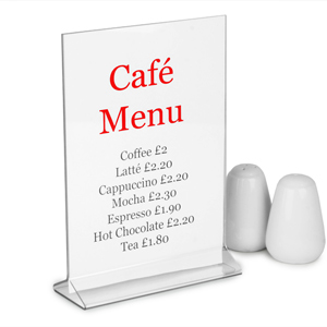 Perspex Vertical Menu Holder A5