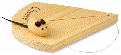 Cheese Board With Mouse Shaped Wire Cutter