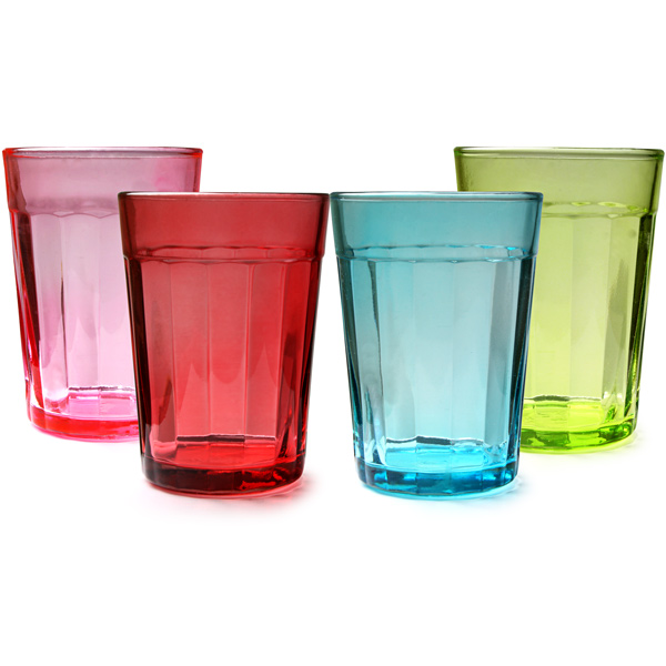 glasses drinking tumblers Drinkstuff Multi Glasses   Colour Drinking