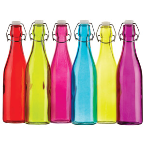 Colourworks Coloured Glass Storage / Water Bottles 500ml