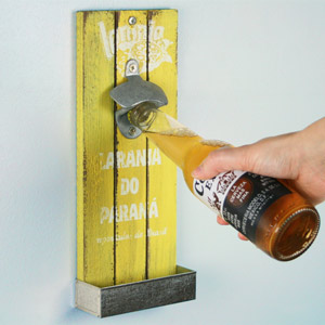 Mexican Style Wall Mounted Bottle Opener 30cm Laranja Do Parana