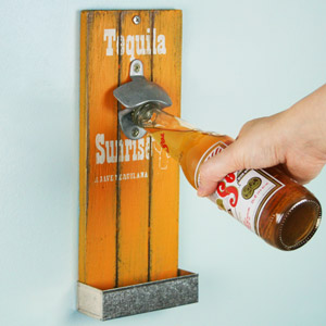 Mexican Style Wall Mounted Bottle Opener 30cm Tequila Sunrise