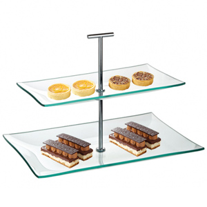 Utopia Aura Glass Plate 2 Tier