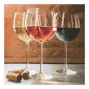 World of Wine Lunch Napkins 33cm 3ply