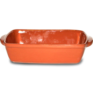 Emilio Terracotta Rock Hard Rectangular Dish 29 x 17cm