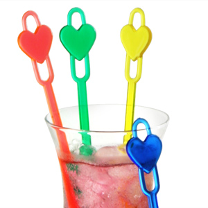 Heart Spoon Cocktail Stirrers