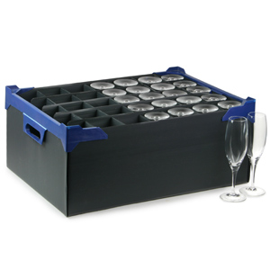 Stacking Champagne Glass Storage Boxes 35 Small Compartment