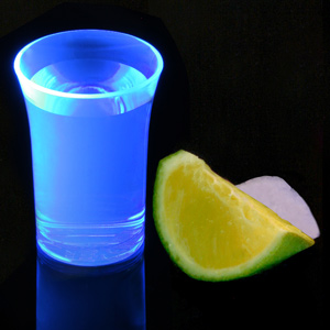 Econ Neon Blue Polystyrene Shot Glasses CE 1.25oz / 35ml