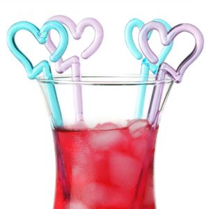 Long Heart Cocktail Stirrers