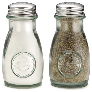 Authentic Recycled Salt & Pepper Shakers