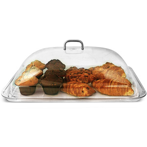 Polycarbonate Rectangular Cake Dome with Tray