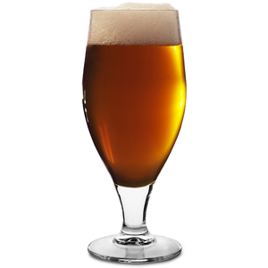 Cervoise Stemmed Head First Beer Glasses 11.3oz LCE at 10oz
