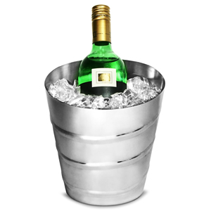 Stainless Steel Angled Ribbed Wine & Champagne Bucket