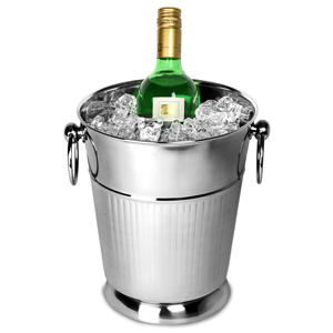 Stainless Steel Ribbed Wine & Champagne Bucket