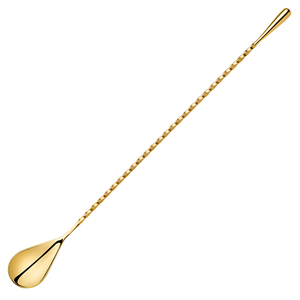 Urban Bar Gold Plated Teardrop Bar Spoon 300mm