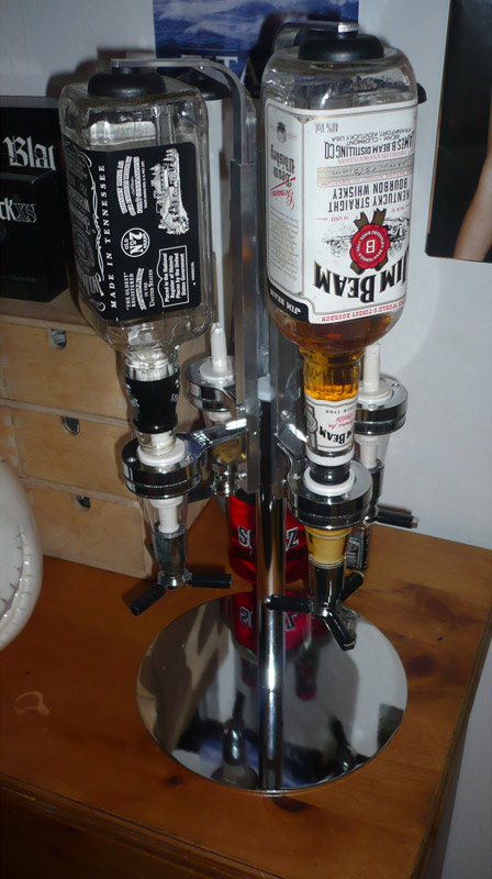 Rotary 4 Bottle Stand | Drink Dispenser Pub Measure Bracket - Buy 
