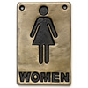Bronze Toilet Sign Women