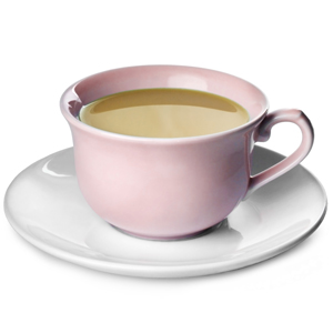 Churchill Vintage Café Tea Cup Pink & Saucer White 10oz / 280ml
