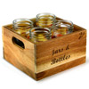Baroque Wooden Display Crate Set with Drinking Jars