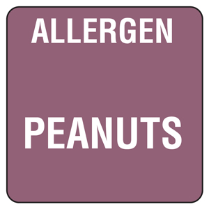 Food Allergen Labels Peanuts Roll Of 500